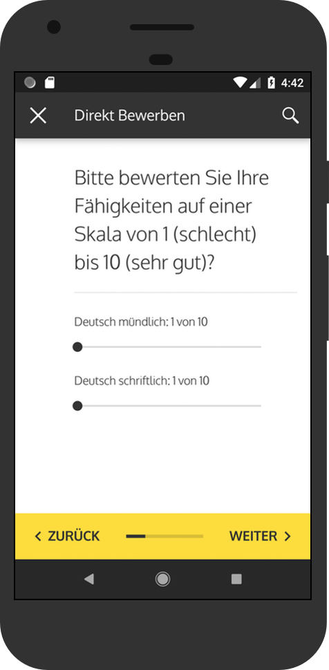 Mobile recruitment app applyNOW from meinestadt.de Mobile recruitment app applyNOW from meinestadt.de